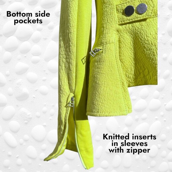 Stunning Lime Green BCBGMAXAZRIA Jacket – Size XXS - Like New! - Picture 5 of 7
